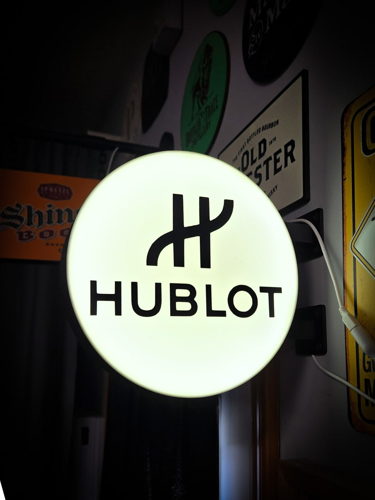 HUBLOT 12 Inch Light Box LED Sign 3D Printed Wall Decor Man Cave Garage