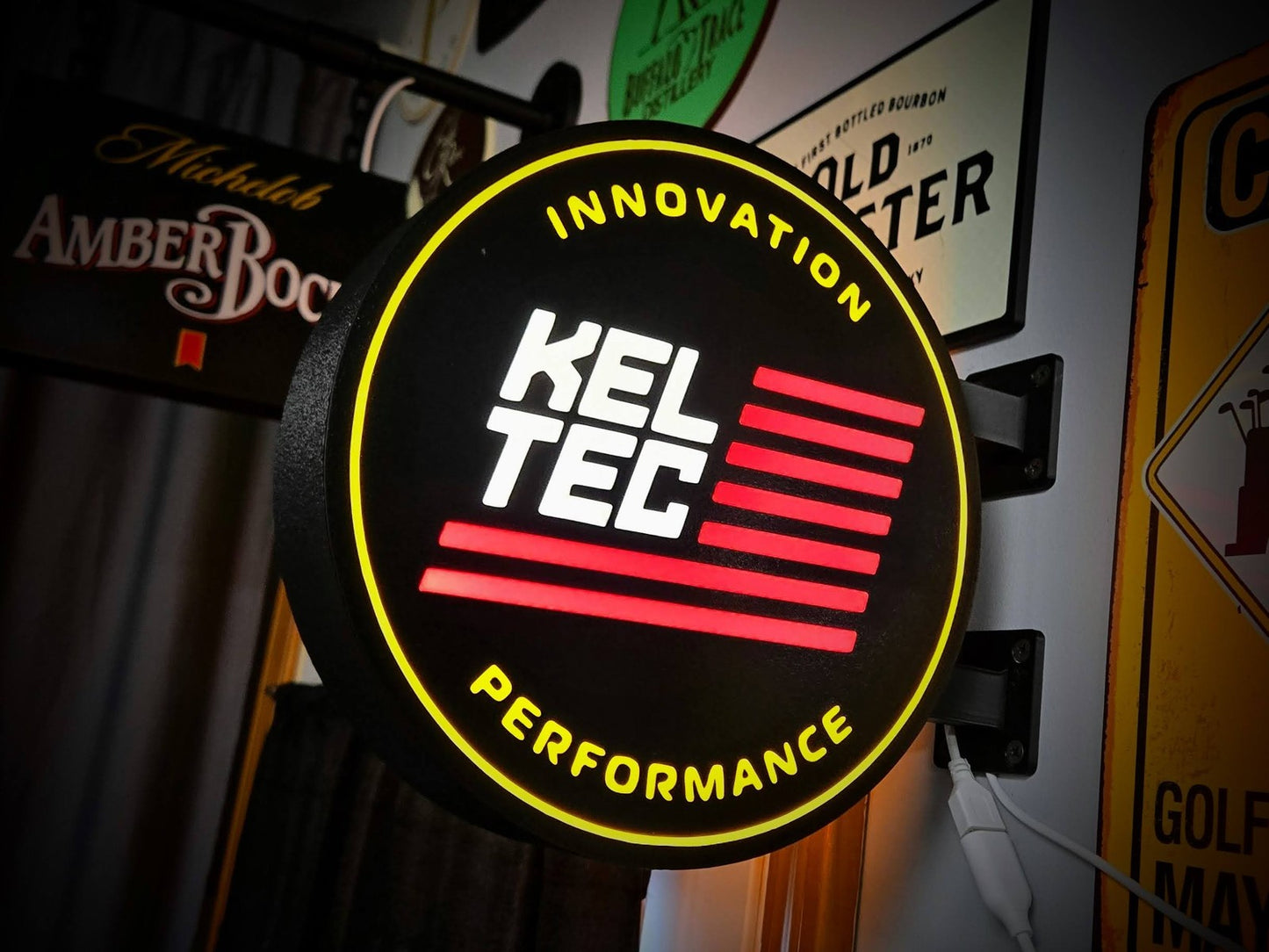 KELTEC 12 Inch Light Box LED Sign 3D Printed Wall Decor Man Cave Garage