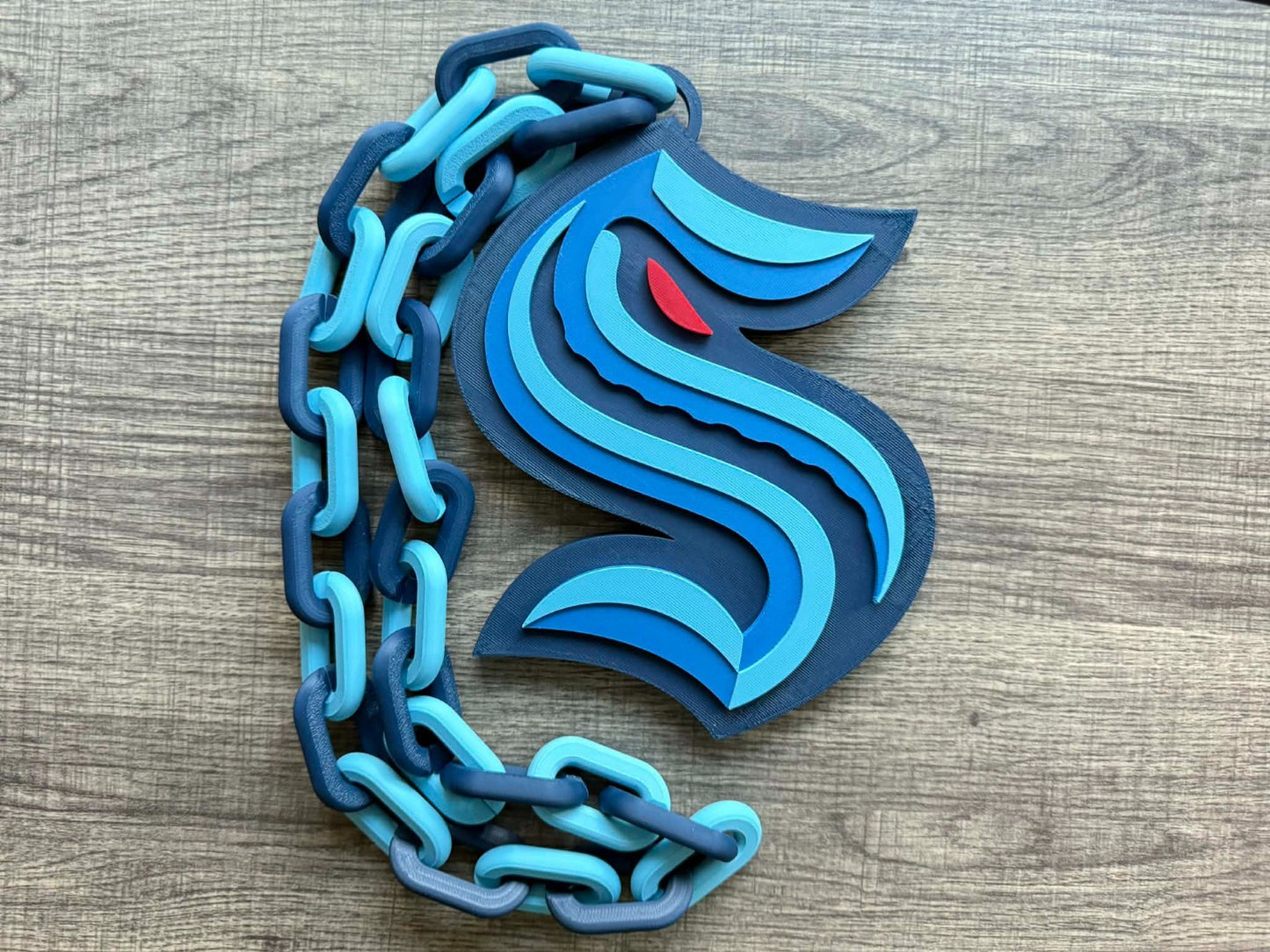 Seattle Kraken Oversized Necklace, Hype Chain [Made To Order]