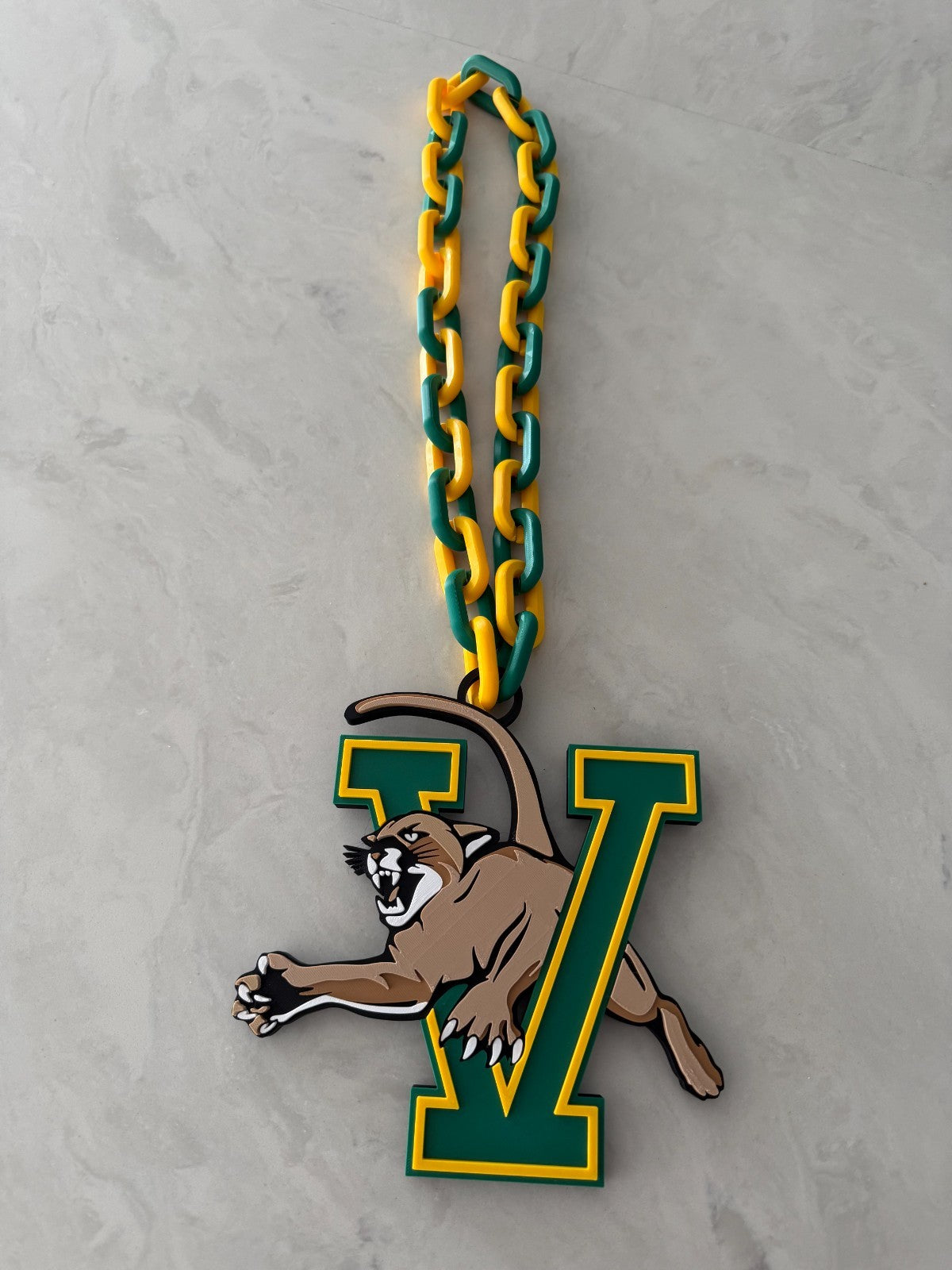 Vermont Catamounts Oversized Necklace, Hype Chain Handmade 3D Printed