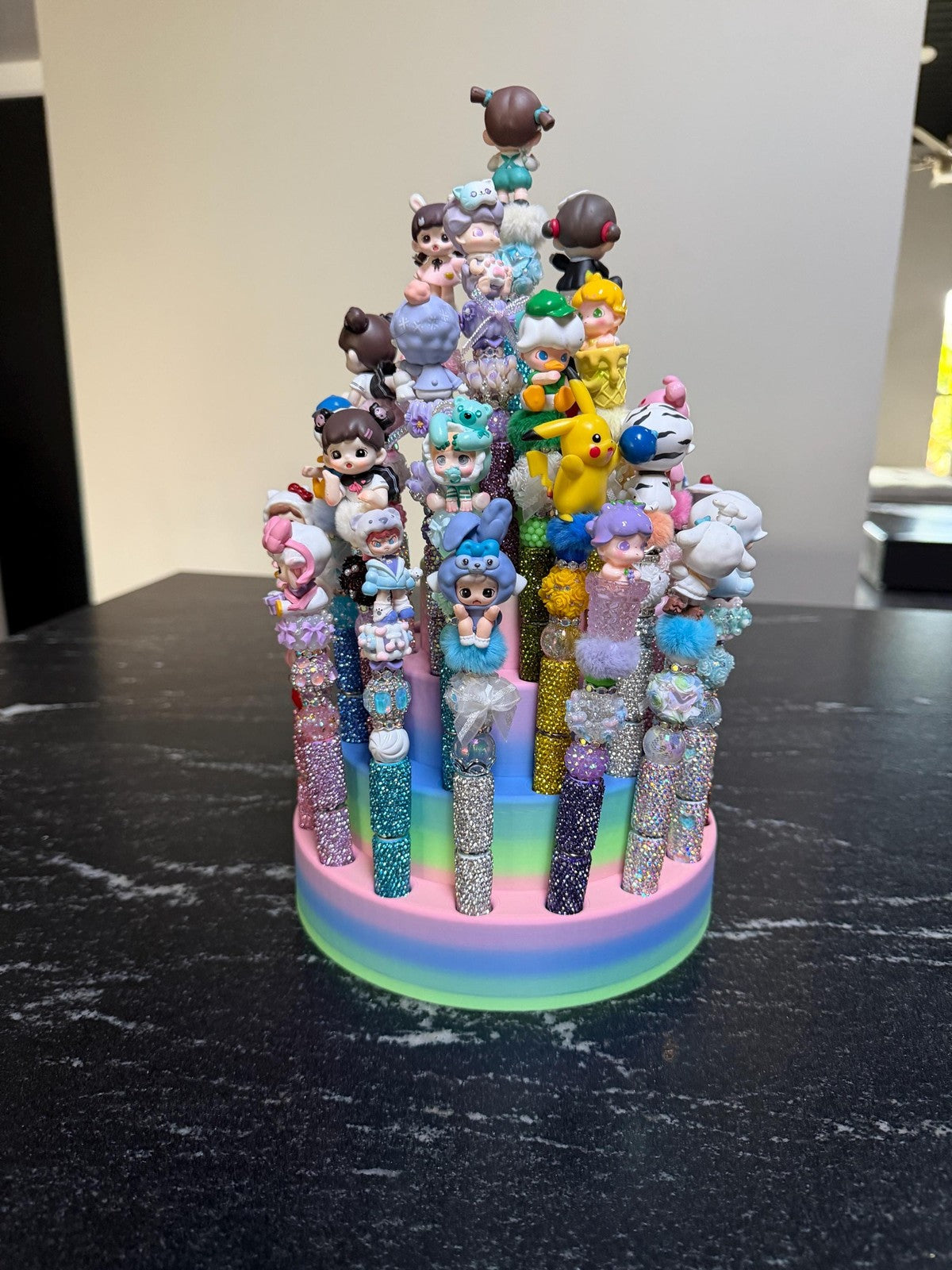 3D Printed Cake Pen Display Stand | Beadable Pen Holder Organizer