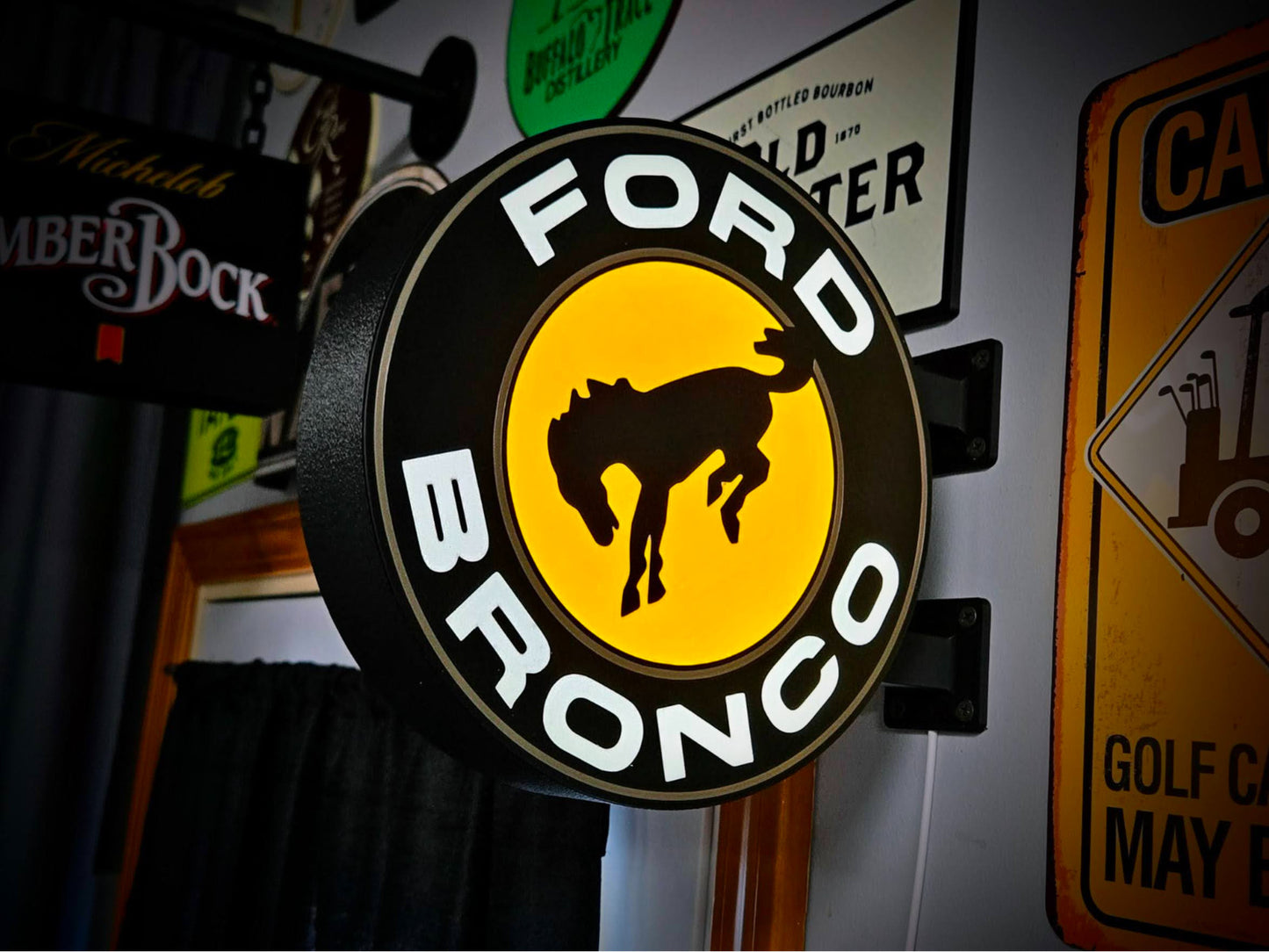 FORD BRONCO 12 Inch Light Box LED Sign 3D Printed Wall Decor Man Cave Garage