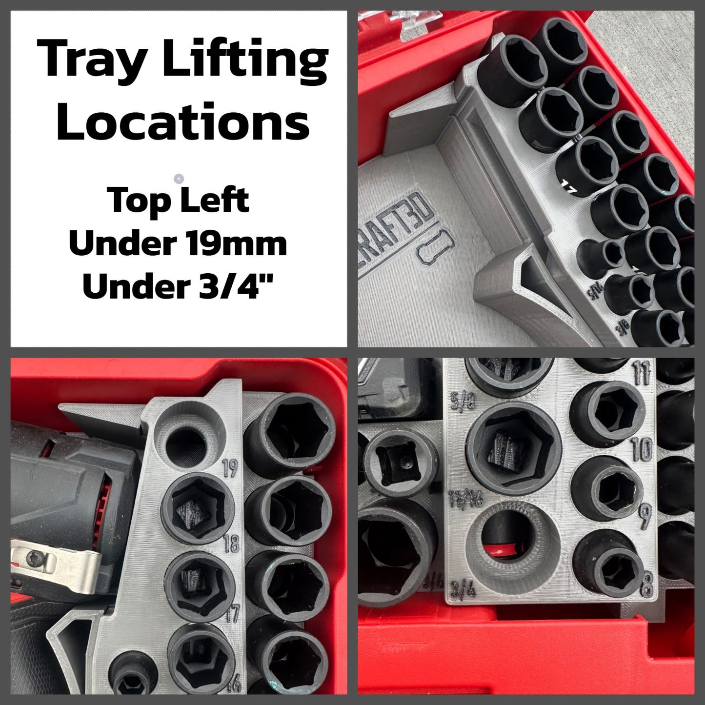 TC3D Insert for Milwaukee Packout and Gen2 M12 Stubby 3/8" Impact (Insert Only)