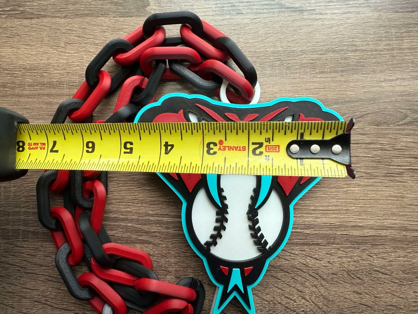 Arizona Diamondbacks Oversized Necklace, Hype Chain [Made to Order]