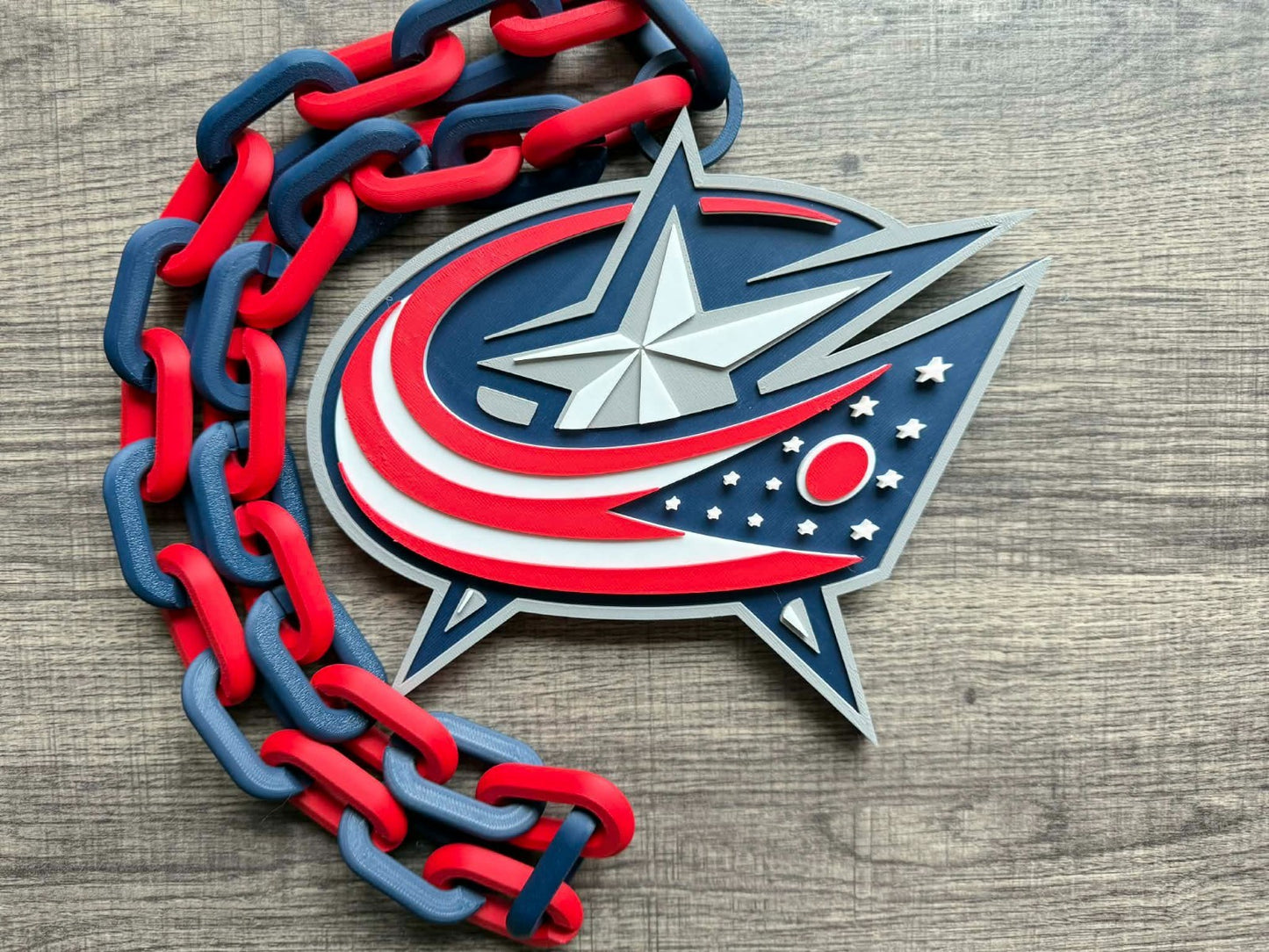 Columbus Blue Jackets Oversized Necklace, Hype Chain [Made To Order]