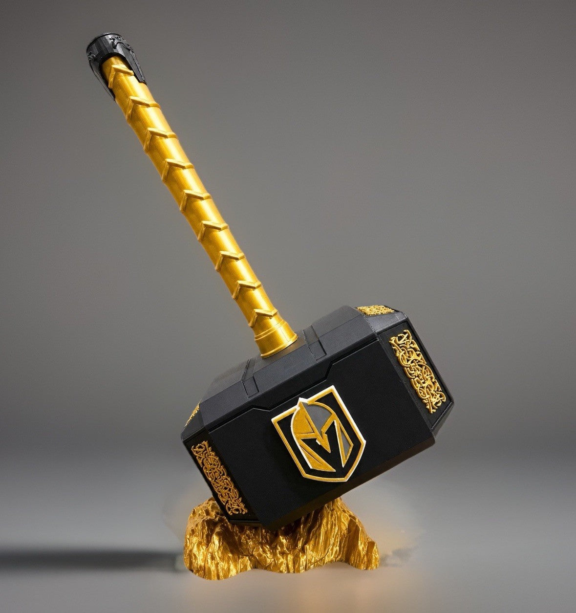 Las Vegas Golden Knights 13” Thor Hammer & Rock NHL Hockey Sport Unique Fan Gift