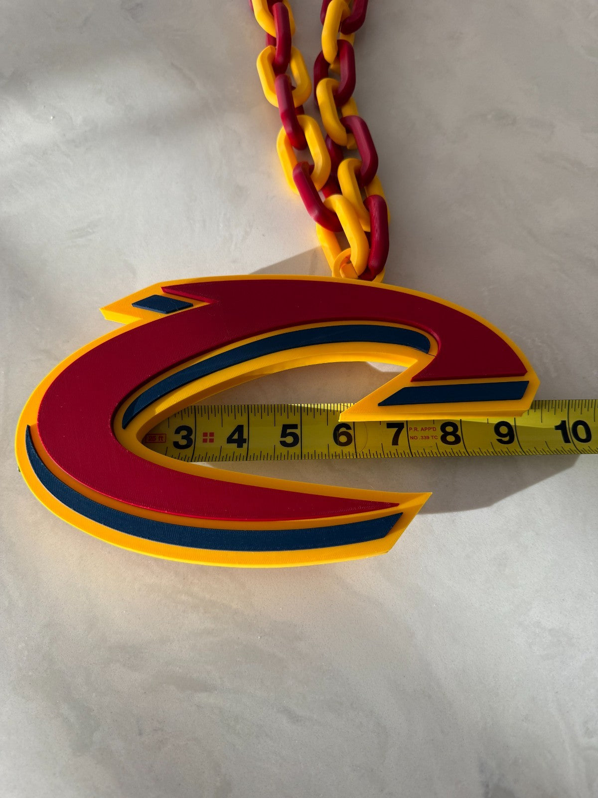 Cleveland Cavaliers Oversized Necklace Turnover Chain Pendant Handmade