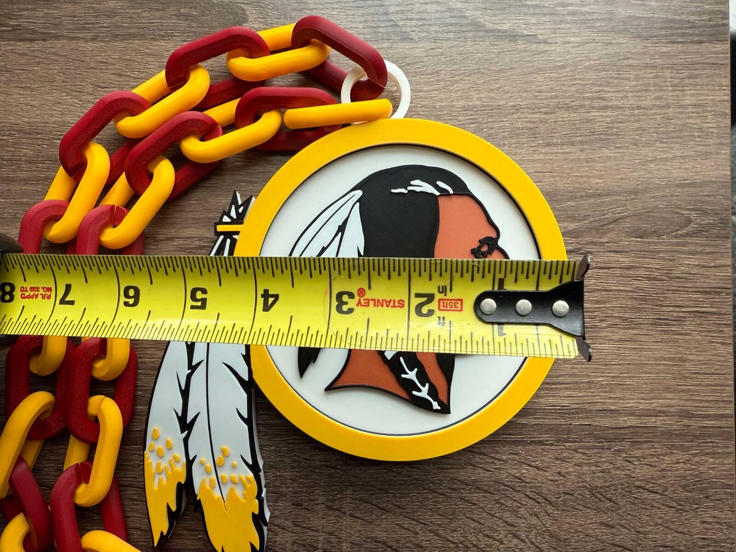 Washington Redskins Oversized Necklace, Hype Chain [Made To Order]