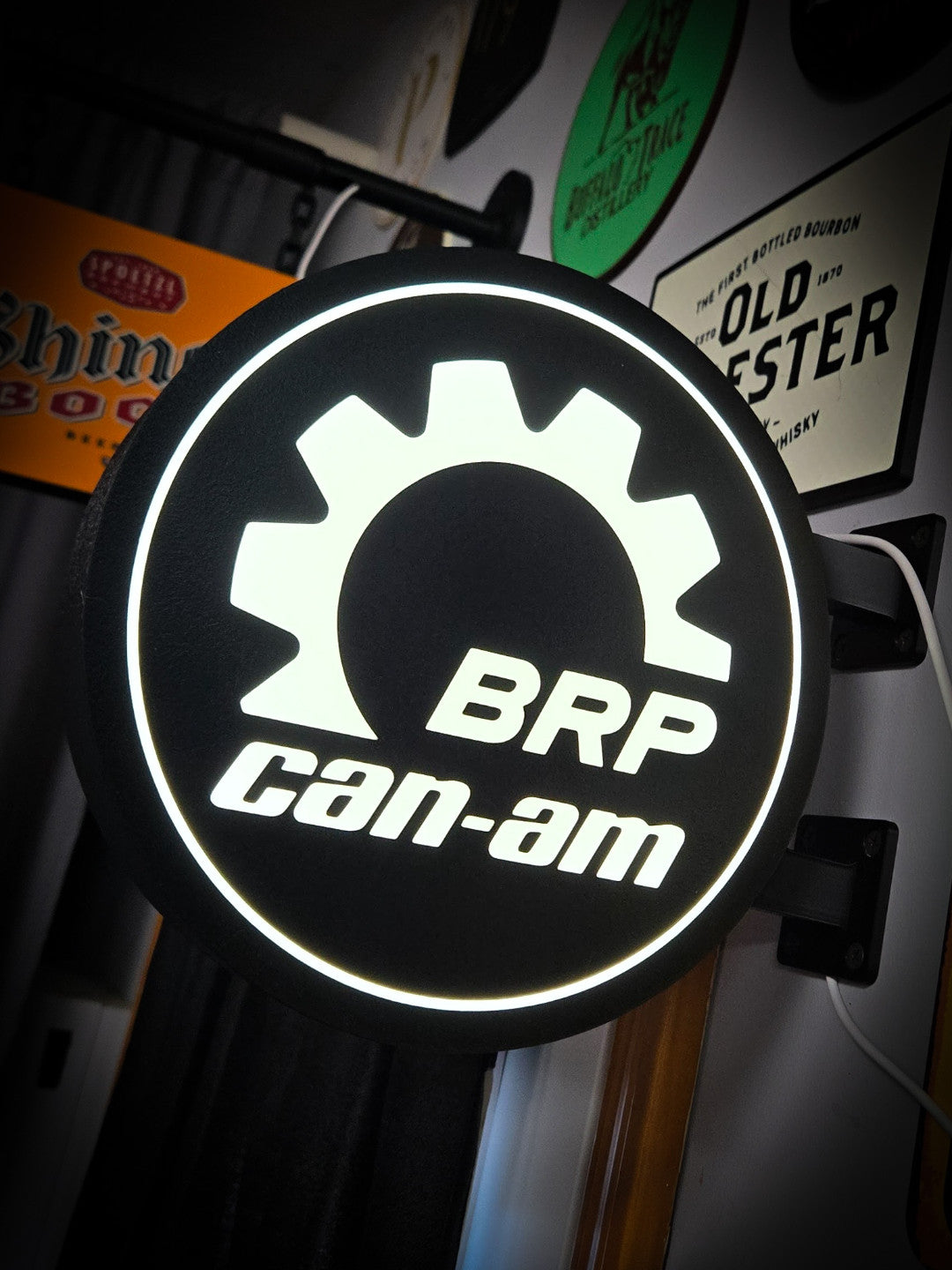 BRP CAN-AM 12 Inch Light Box LED Sign 3D Printed Wall Decor Man Cave Garage