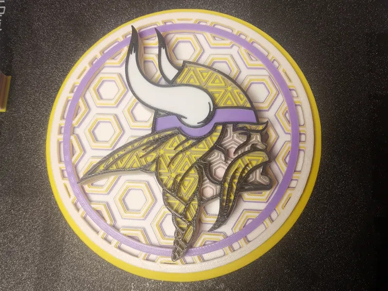 Minnesota Vikings Wall Art Or Display 3D printed Dimensional Mosaic