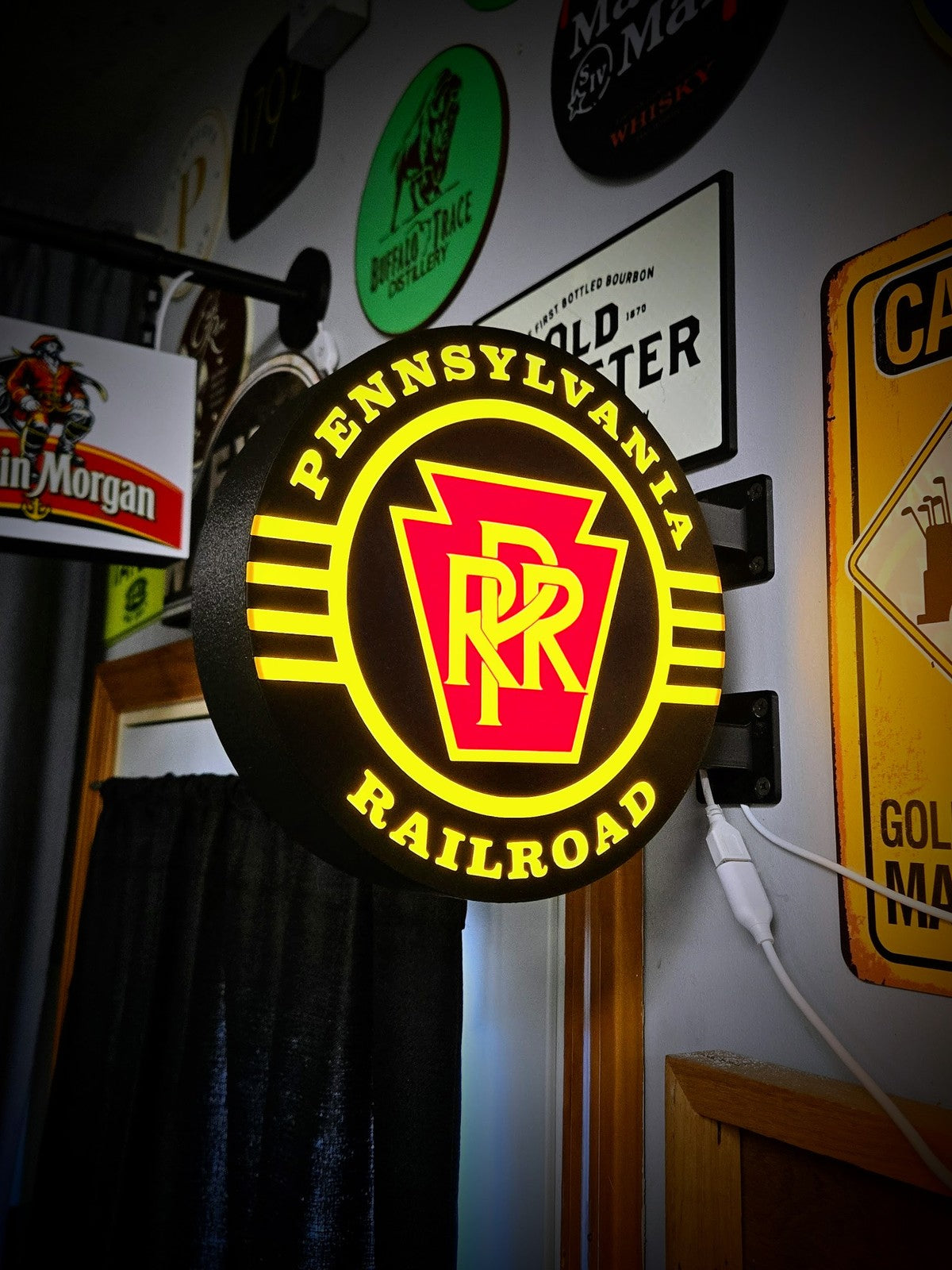Pennsylvania Railroad 2-Sided LED Light 12 Inch Light Box LED Sign Wall Decor