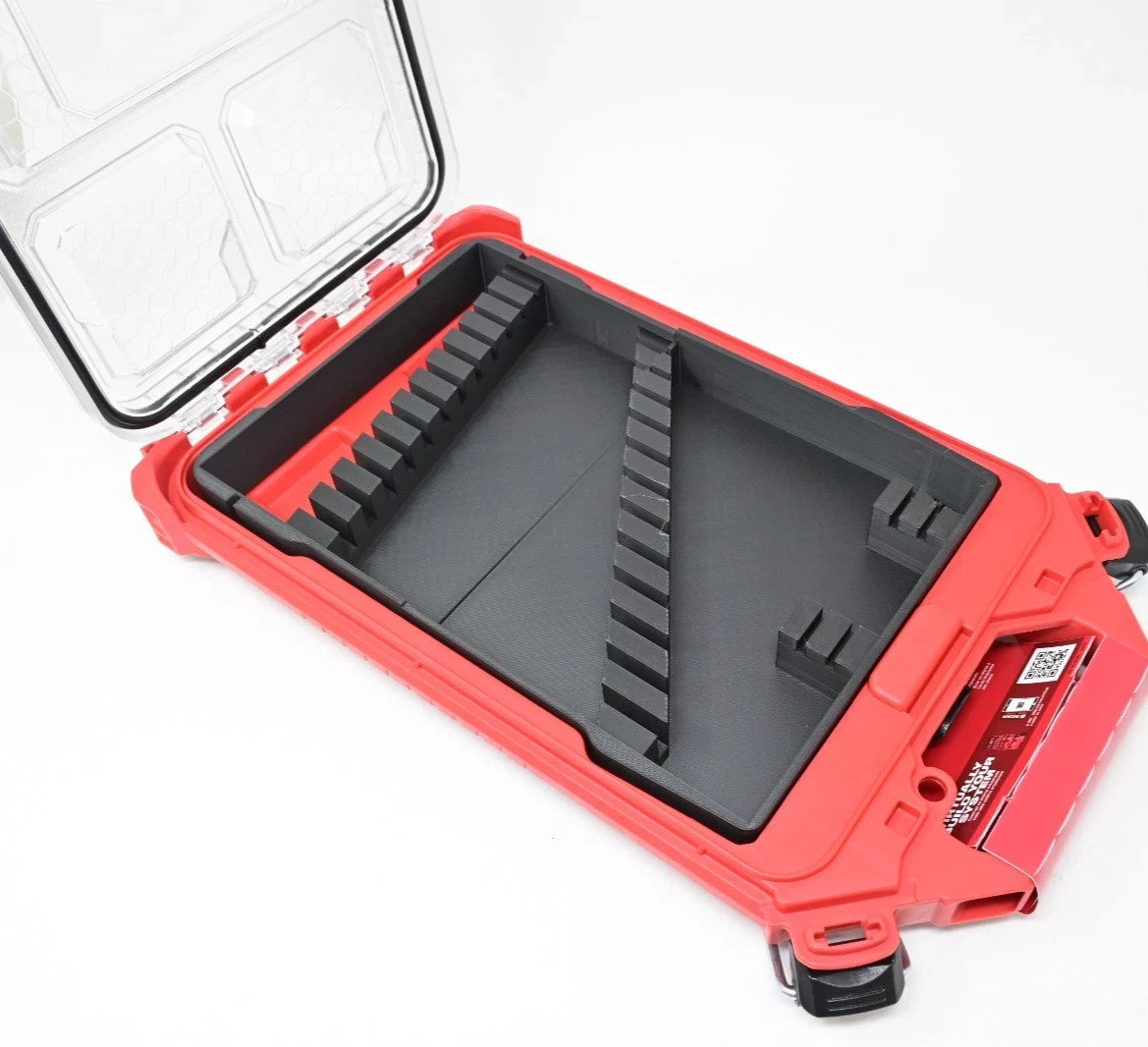 14 Piece Wrench Organizer for Milwaukee PACKOUT Low Profile Bin (Insert Only) BK