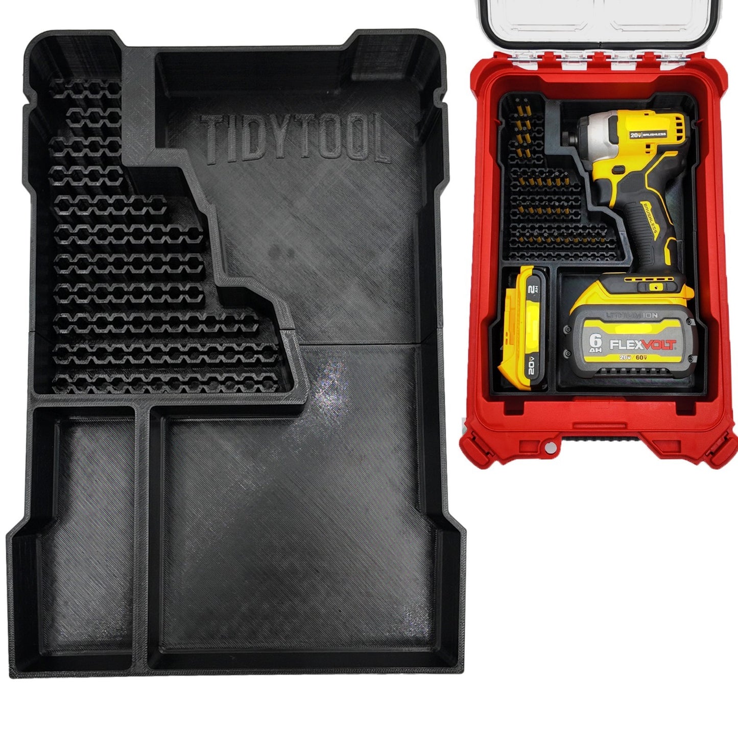 20V Brushless Impact (DCF870) Organizer for Milwaukee Compact Packout  (Insert O