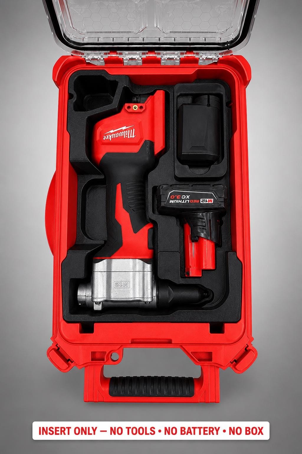 Milwaukee Packout Insert for M12 Cordless Rivet Tool | 3D Printed Organizer
