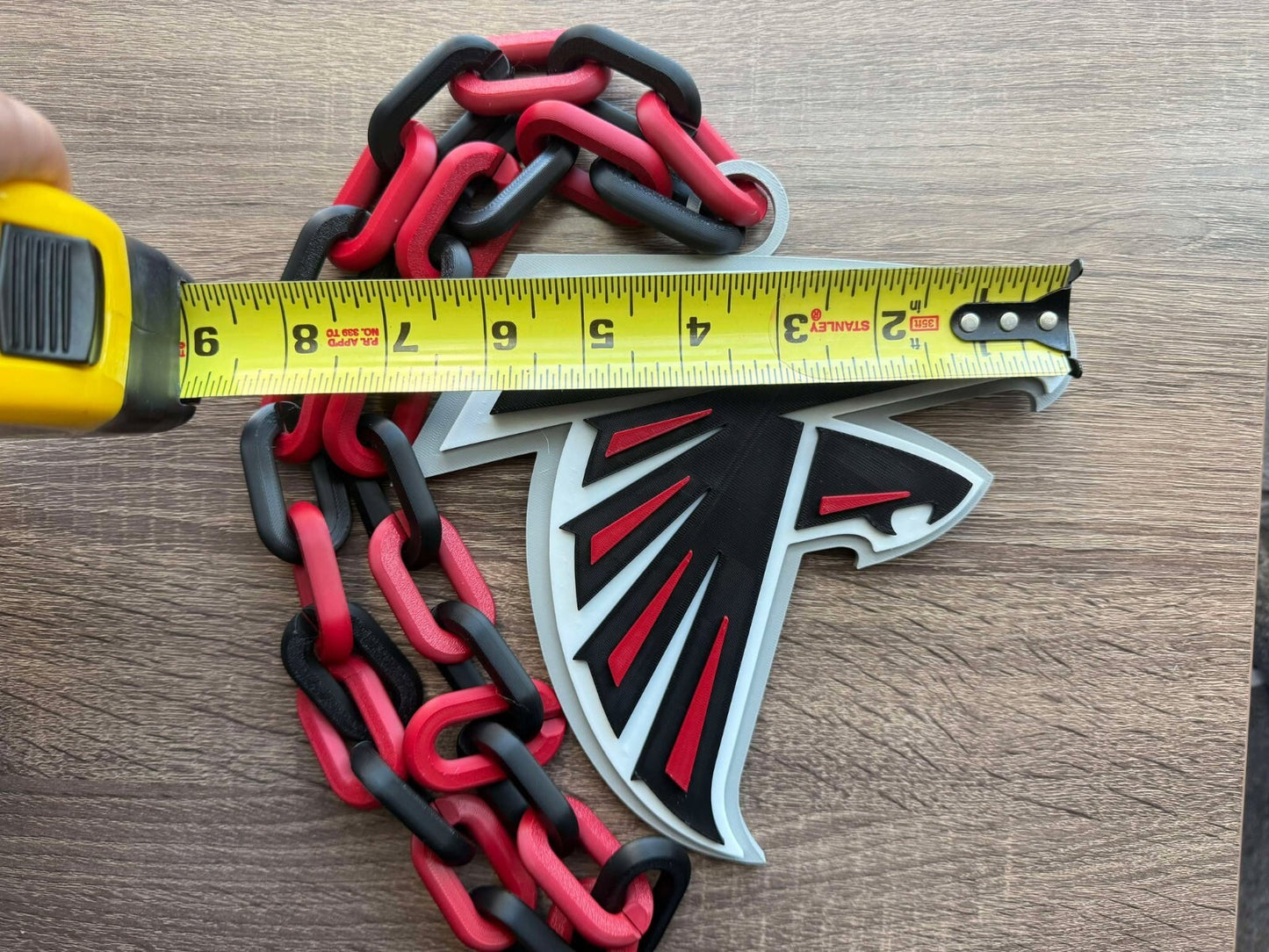 Atlanta Falcons Oversized Necklace, Pendant Chain