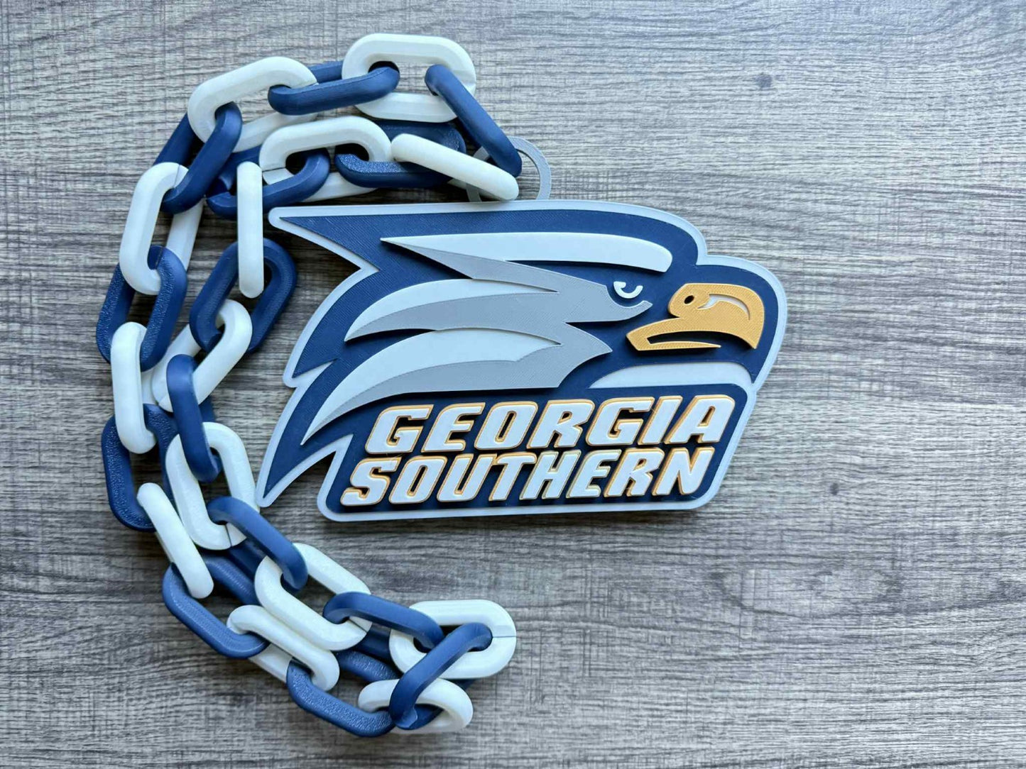 Georgia Southern Eagles Oversized Necklace, Hype Chain [Made To Order]