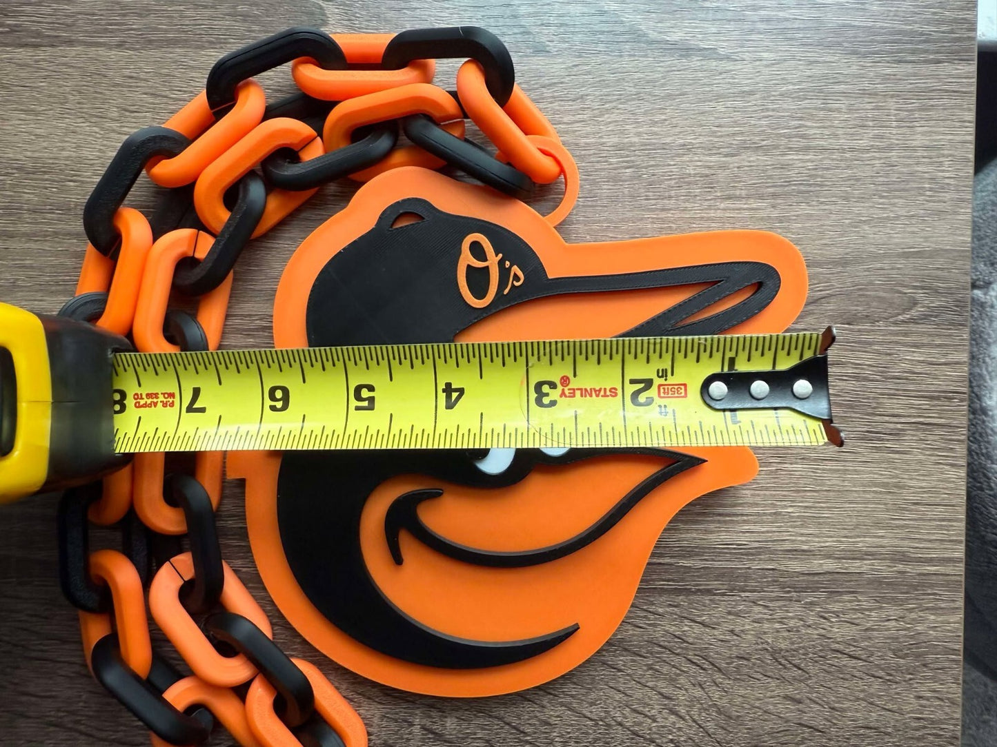 Baltimore Orioles Oversized Necklace, Hype Chain [Made To Order]