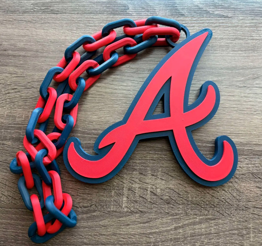 Atlanta Braves 3D Printed Sports Chain, Necklace [Made to Order]