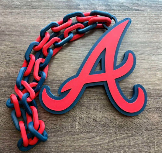 Atlanta Braves 3D Printed Sports Chain, Necklace [Made to Order]