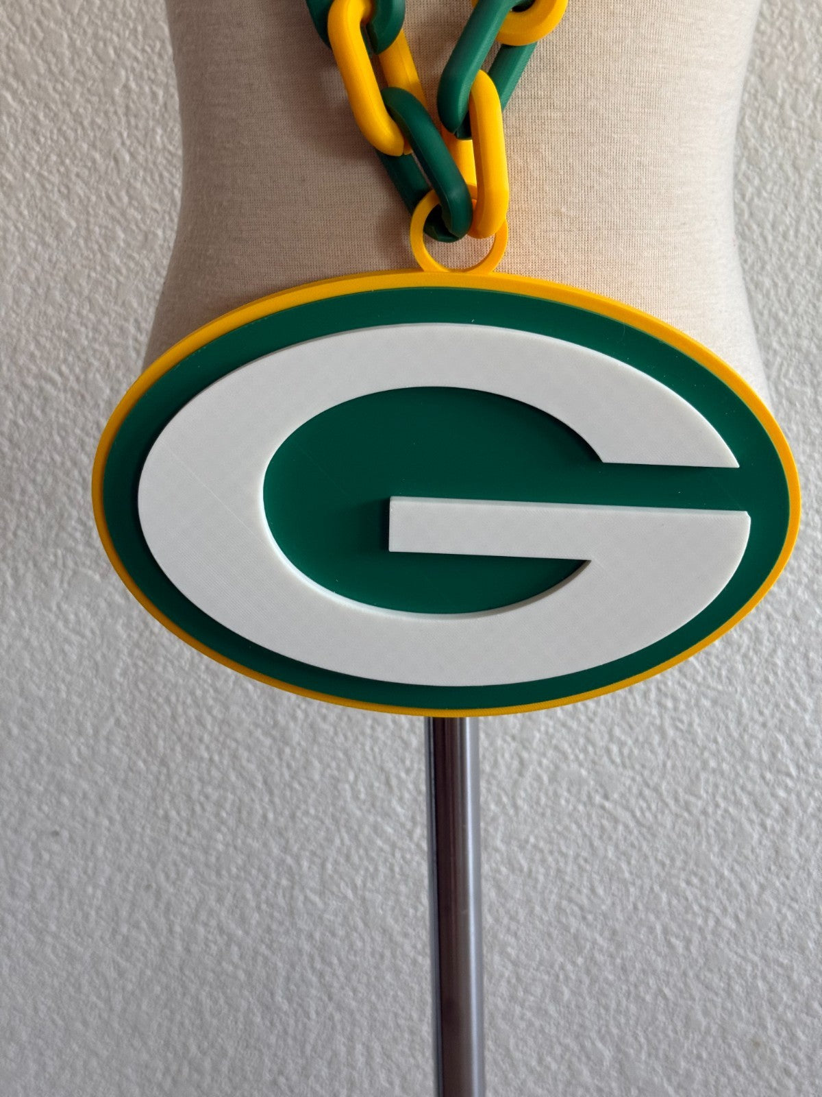 Green Bay Packers Logo Oversized Turnover Chain HandMade 3D Printed