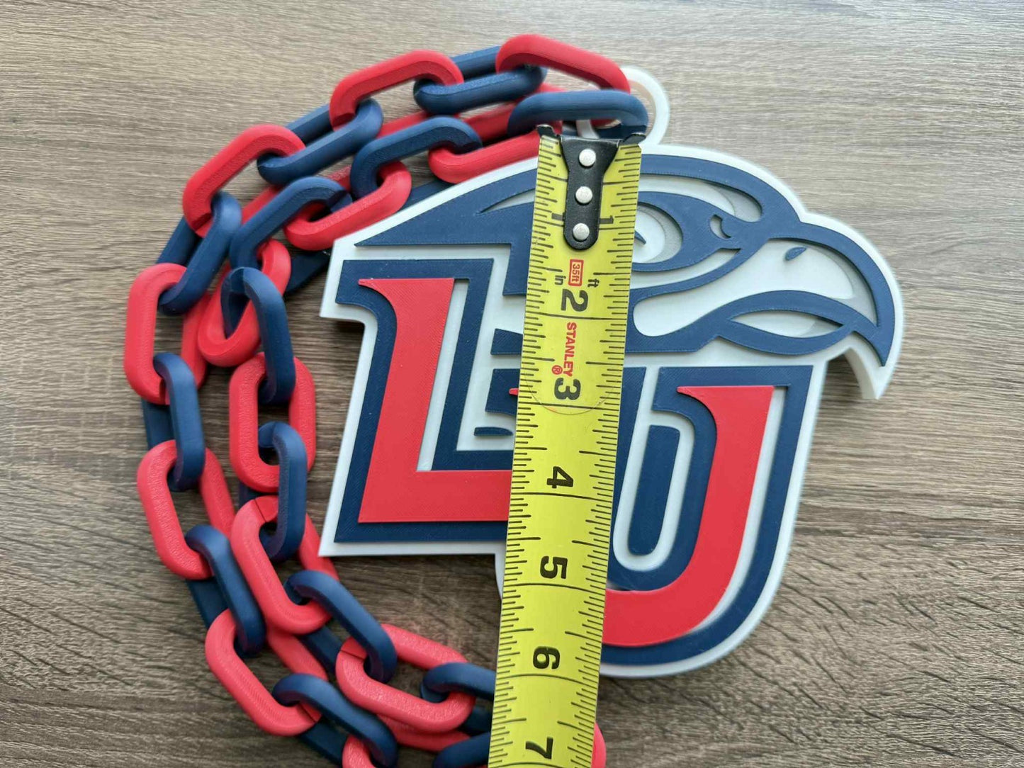 Liberty Flames Logo Oversized Necklace, Pendant Chain