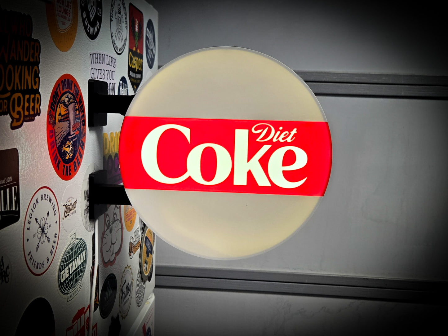 DIET COKE 12 Inch Light Box LED Sign 3D Printed Wall Decor Man Cave Garage