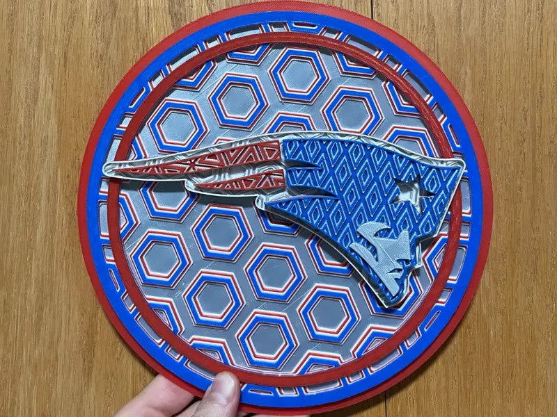 New England Patriots Wall Art Or Display 3D printed Dimensional Mosaic