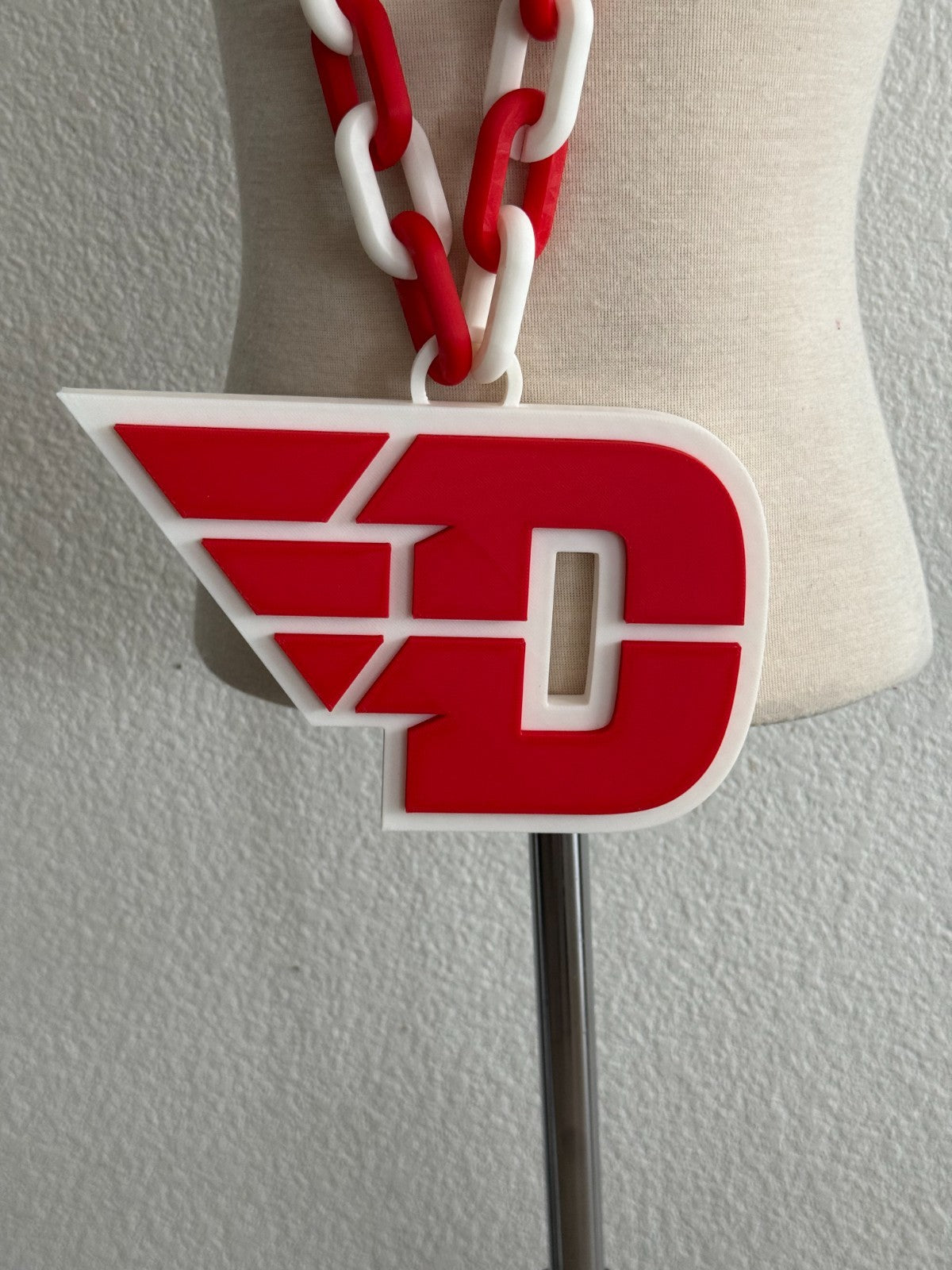 Dayton Flyers Oversized Necklace, Turnover Hype Chain Handmade 3D Printed