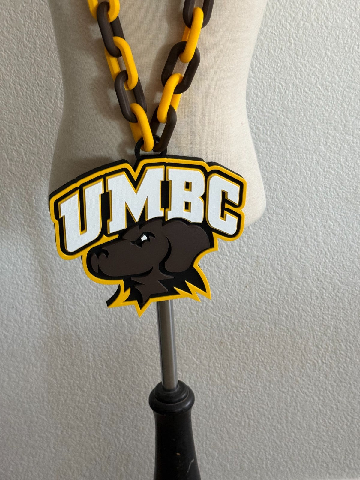 UMBC Retrievers Oversized Necklace, Hype Chain Logo Necklace 3D Printed Handmade