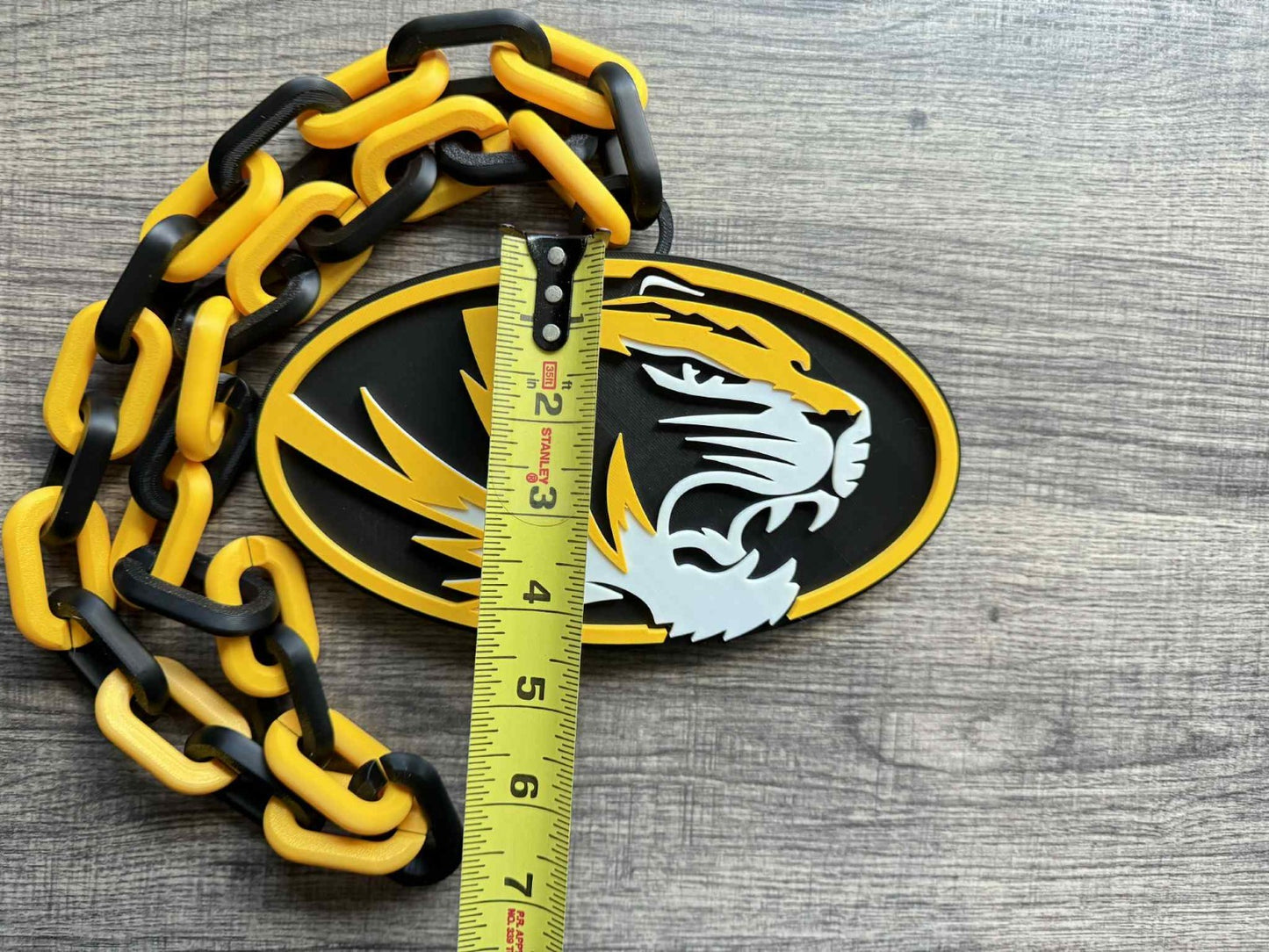 Missouri Tigers Logo Oversized Necklace, Hype Chain [Made To Order]