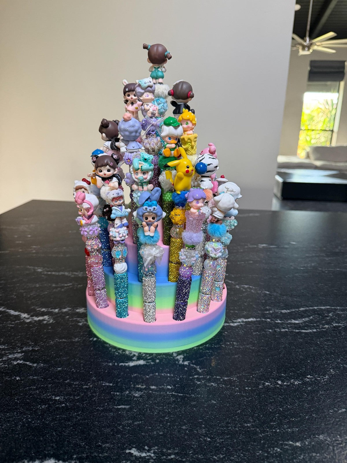 3D Printed Cake Pen Display Stand | Beadable Pen Holder Organizer