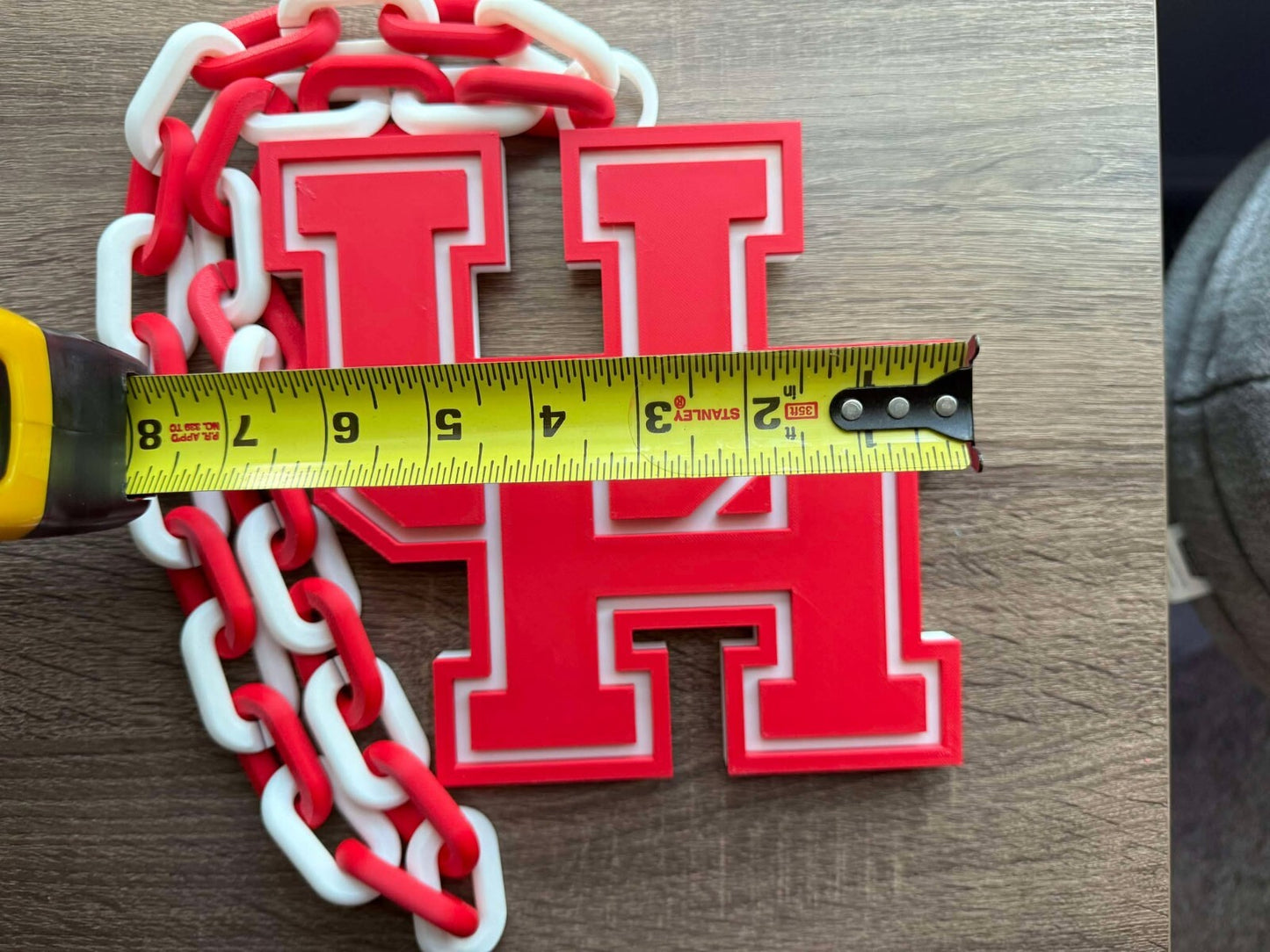 Houston Cougars Oversized Necklace, Pendant Chain [Made To Order]