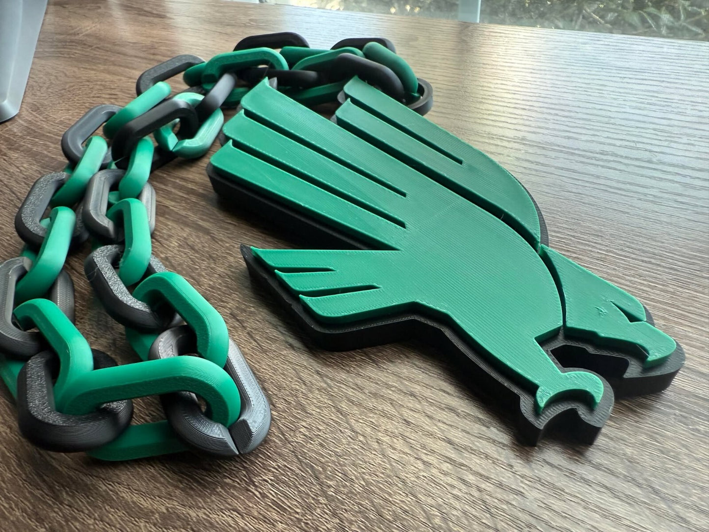North Texas Mean Green Oversized Necklace, Pendant