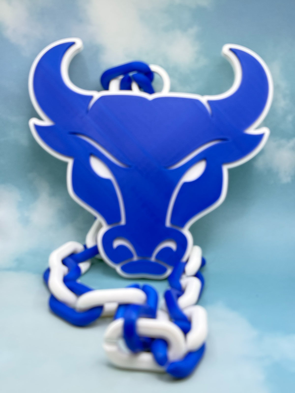 Buffalo Bulls Oversized Necklace Hype Chain NCAA Fan Big Logo Blue White