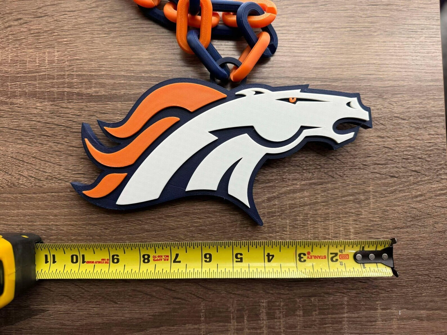Denver Broncos 3D Printed Sports Chain, Necklace
