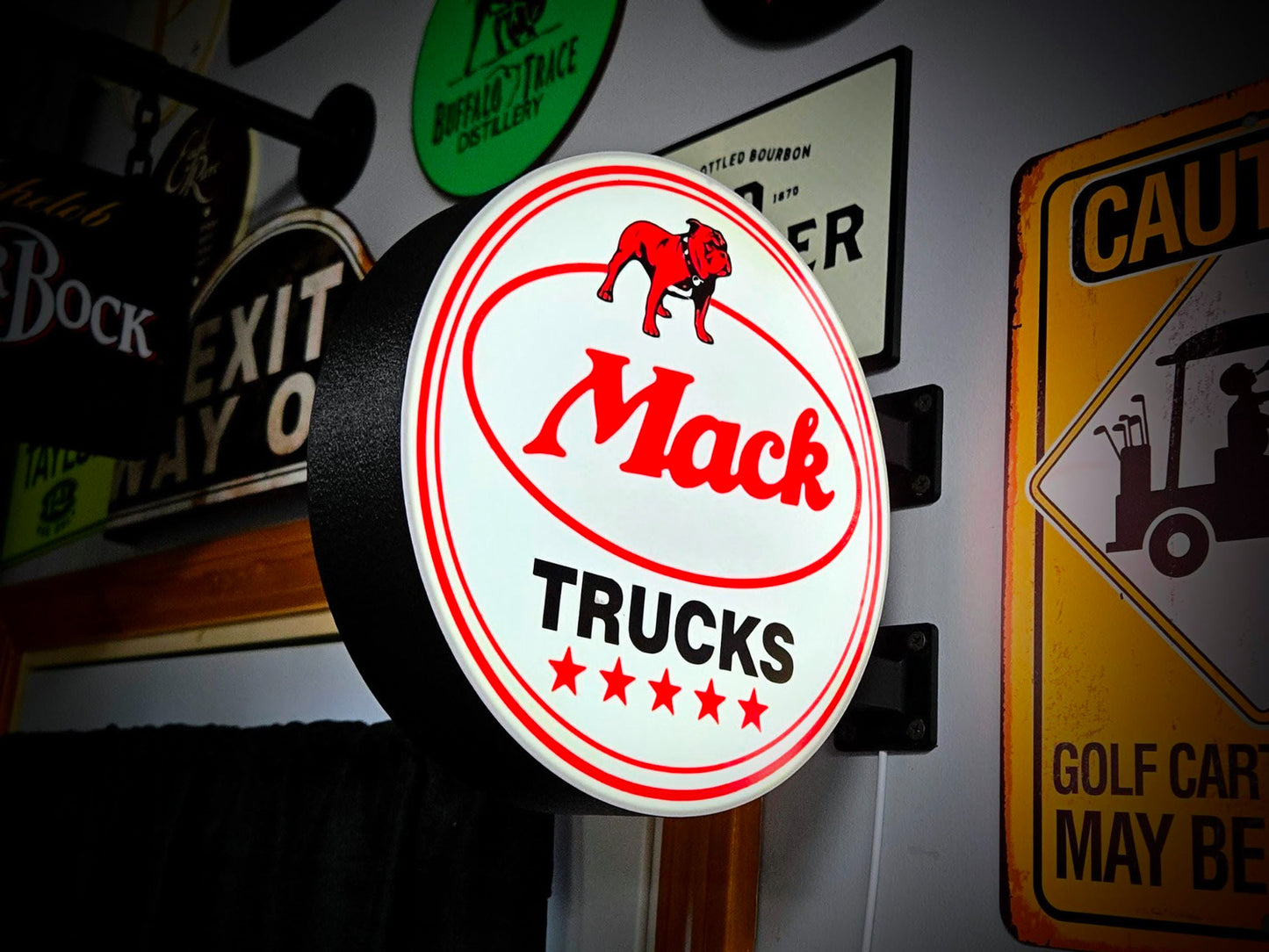 MACK TRUCKS 12 Inch Light Box LED Sign 3D Printed Wall Decor Man Cave Garage