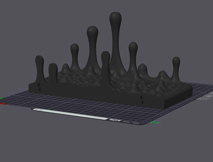 Modern Dripping Effect Floating Shelf - Custom 3D Printed Wall Decor