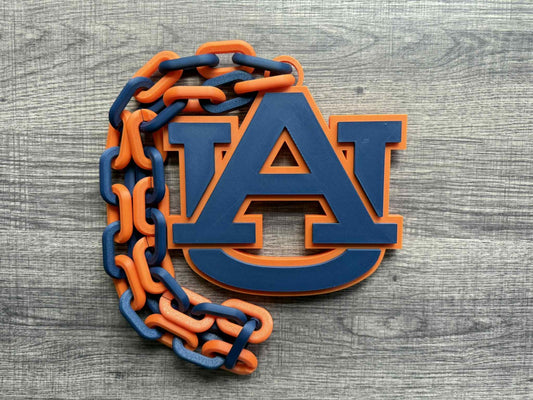 Auburn Tigers Logo Oversized Necklace, Hype Chain [Made To Order]
