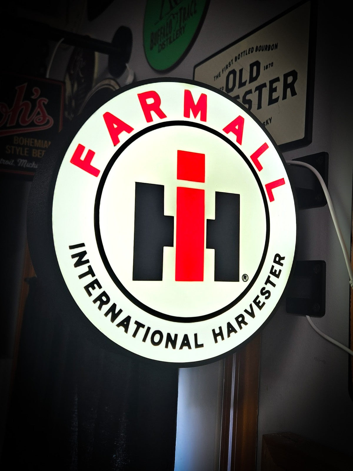 FARMALL IH 12 Inch Light Box LED Sign 3D Printed Wall Decor Man Cave Garage
