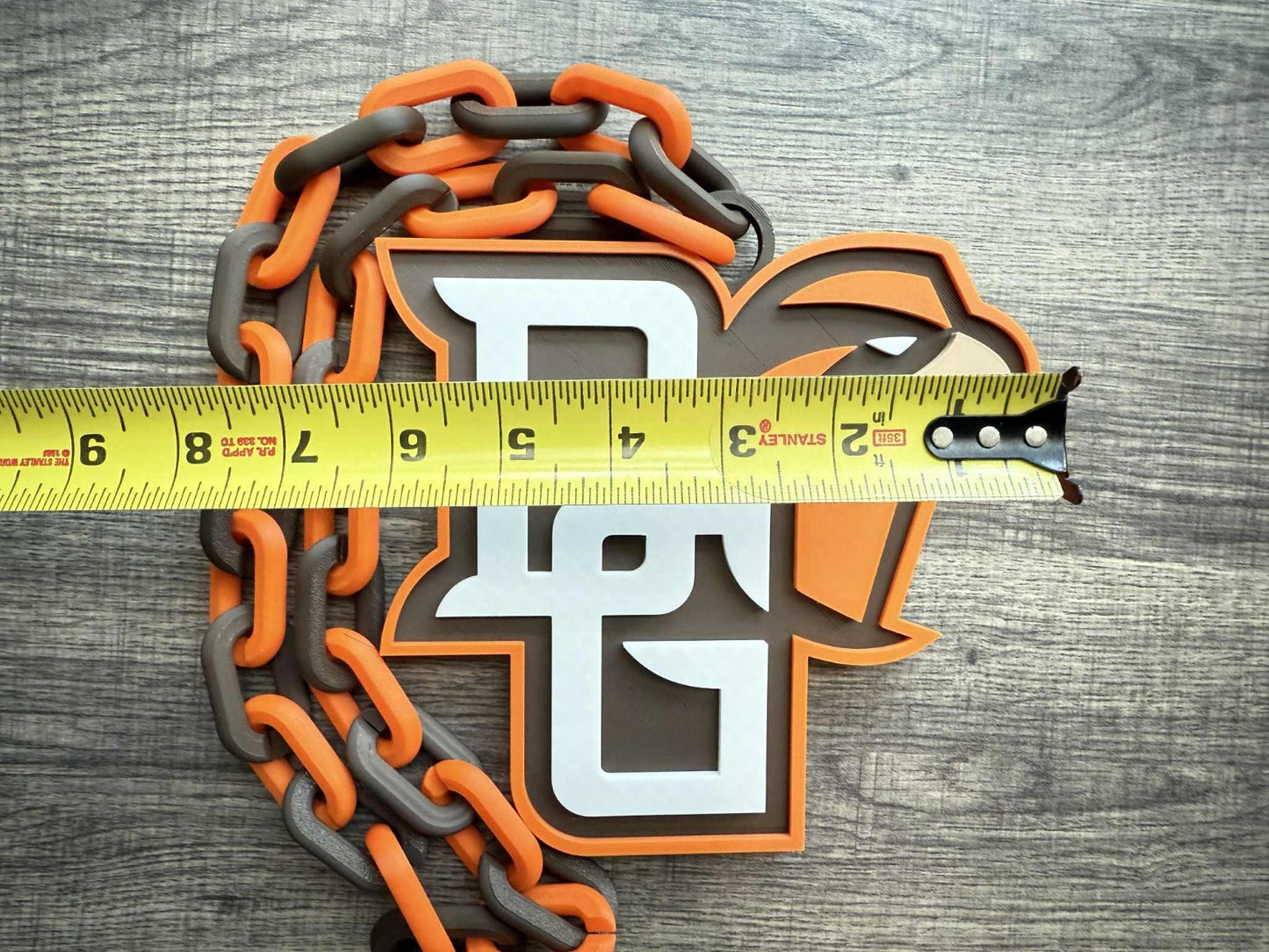 Bowling Green Falcons Logo Oversized Necklace, Pendant Chain