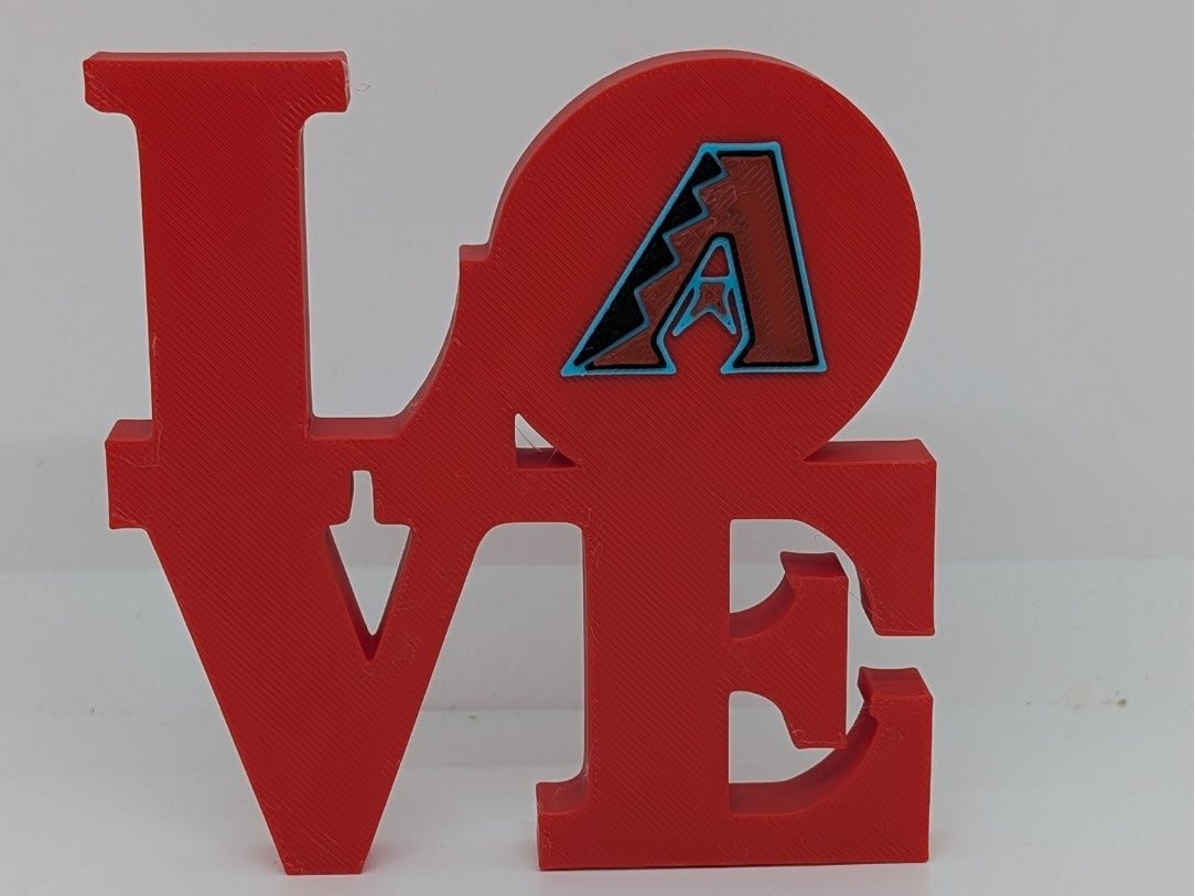 Arizona Diamondbacks Love Park Sign 3D Printed Wall Sign