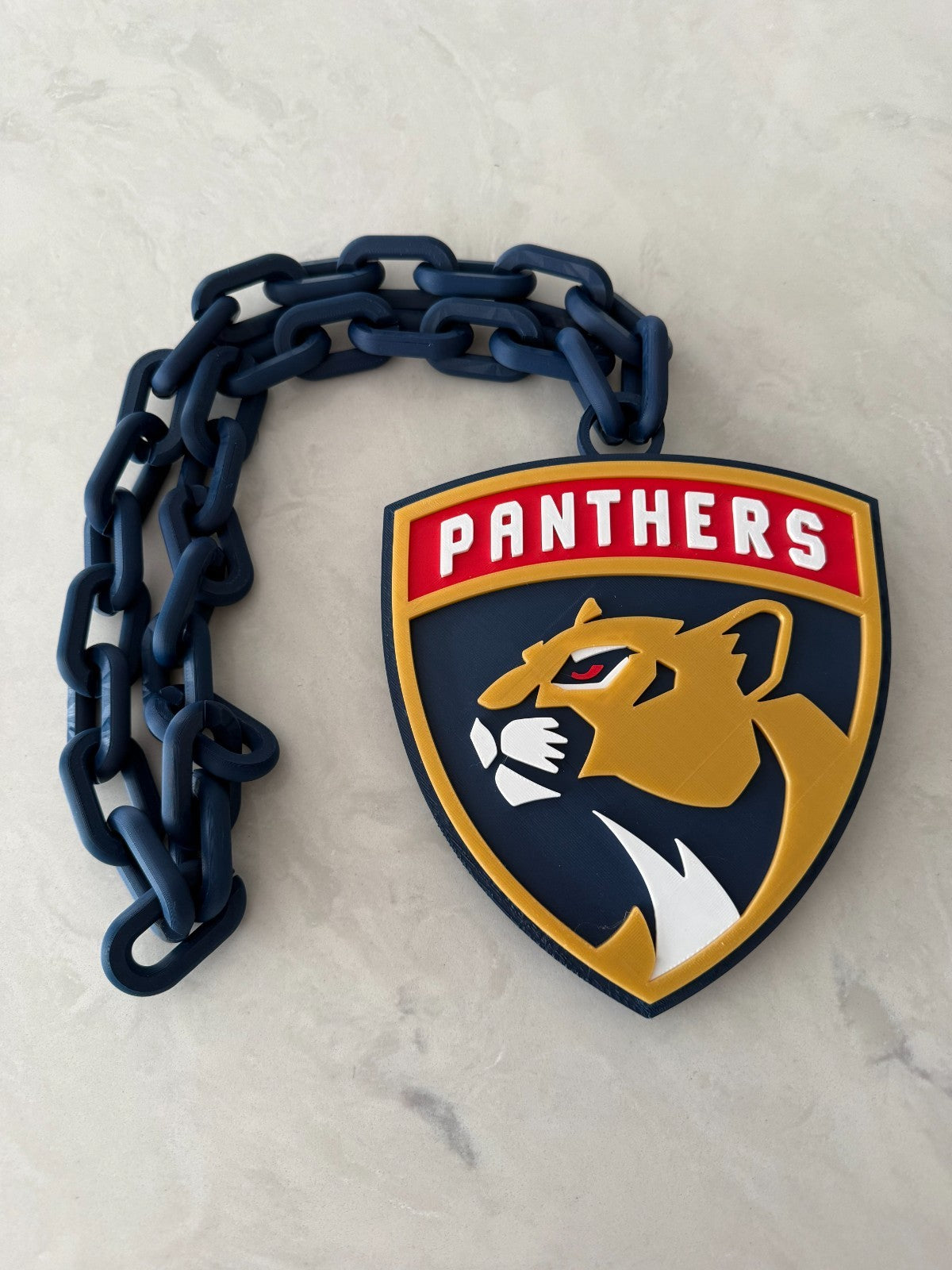 Florida Panthers Logo Oversized Necklace Pendant Chain HandMade 3D Printed