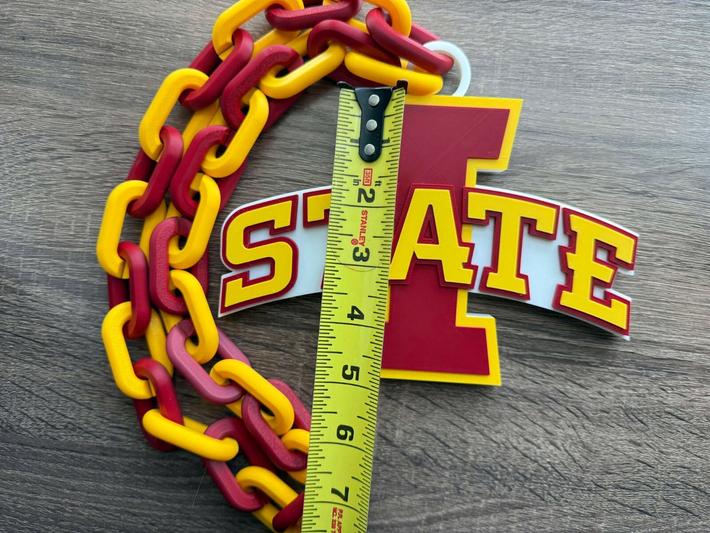 Iowa State Cyclones Oversized Necklace, Hype Chain {Made To Order]