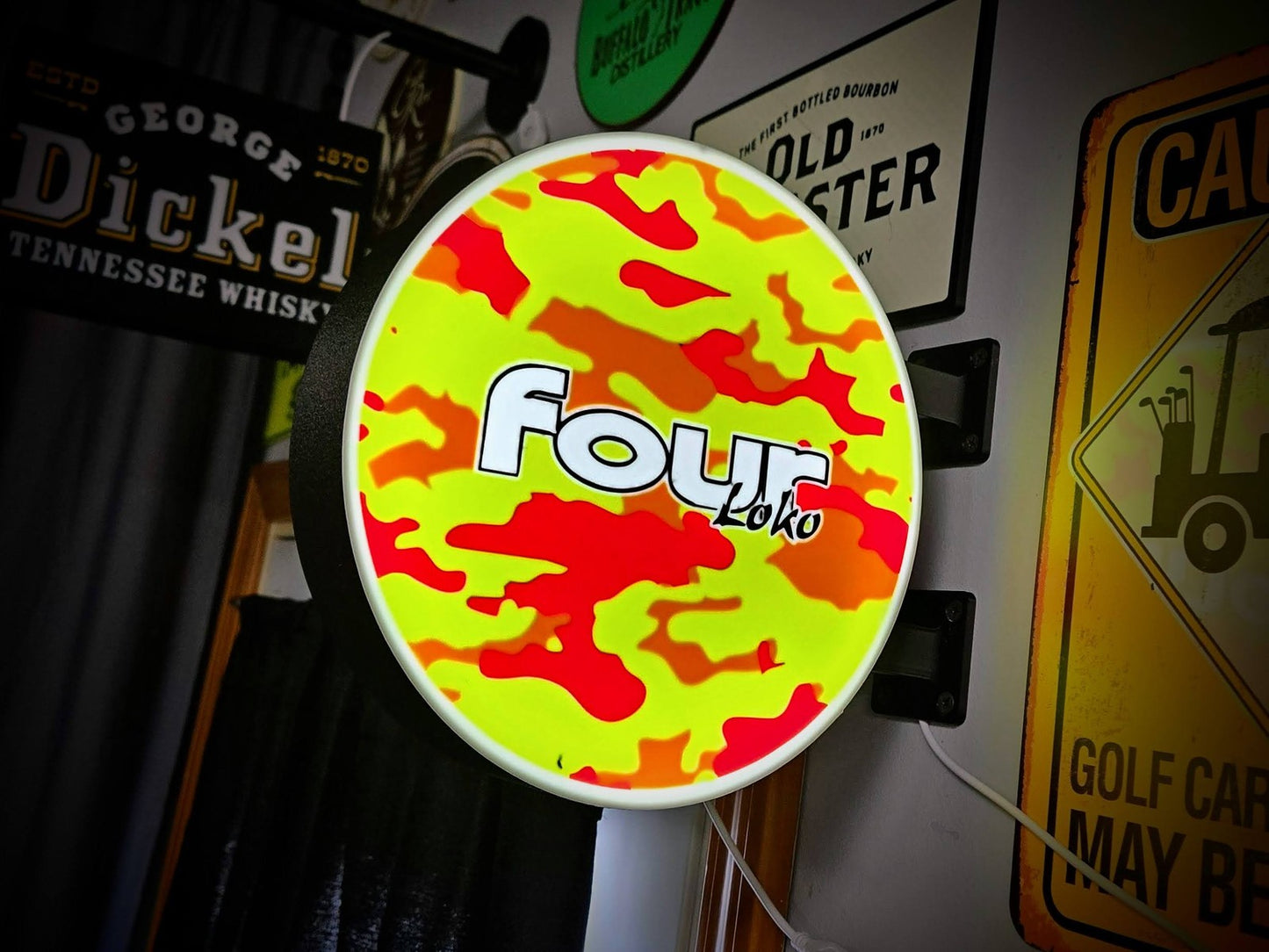 FOUR LOKO 12 Inch Light Box LED Sign 3D Printed Wall Decor Man Cave Garage