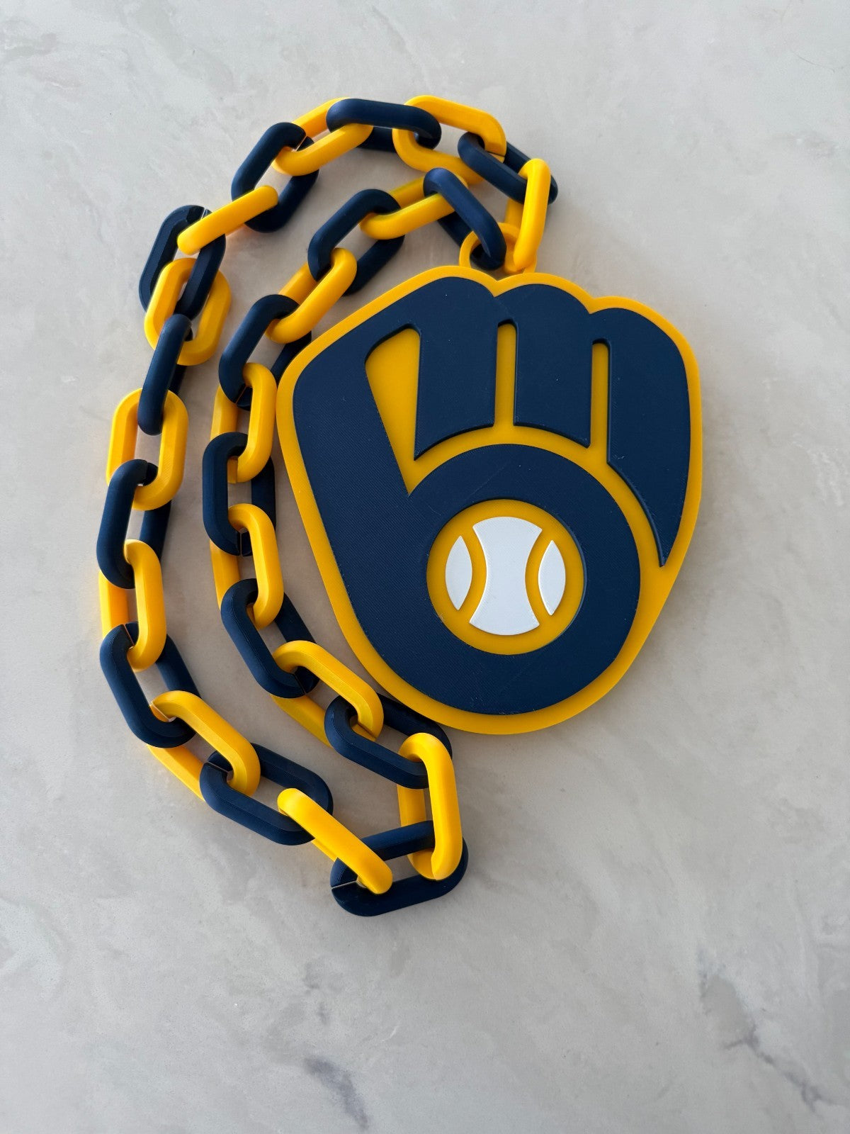 Milwaukee Brewers Oversized Logo Necklace, Pendant