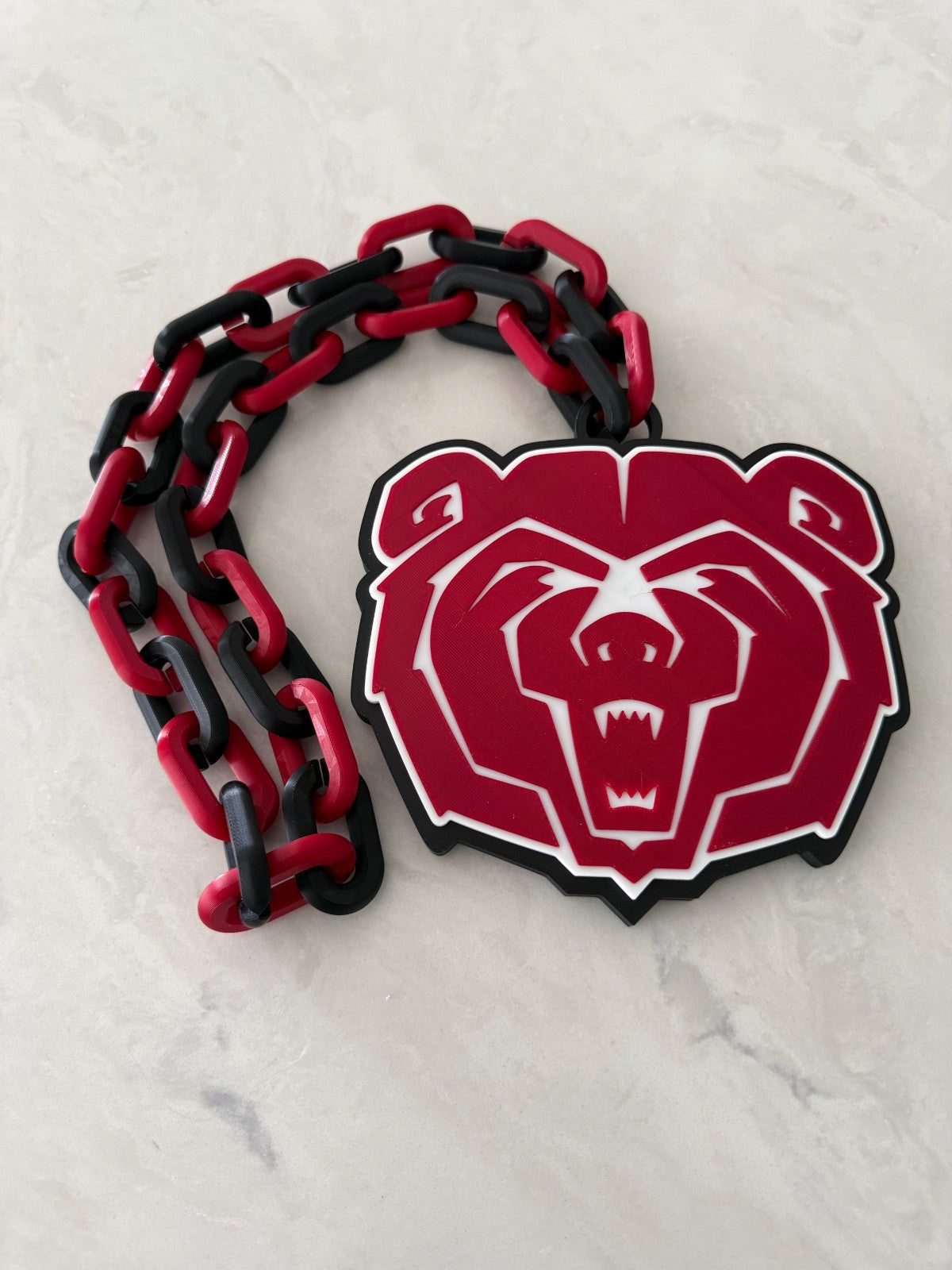 Missouri State Bears State Bears Logo Oversized Necklace Pendant Chain Mo State