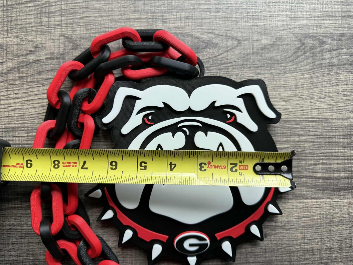 Georgia Bulldogs V2 Logo Oversized Necklace, Hype Chain [Made To Order]