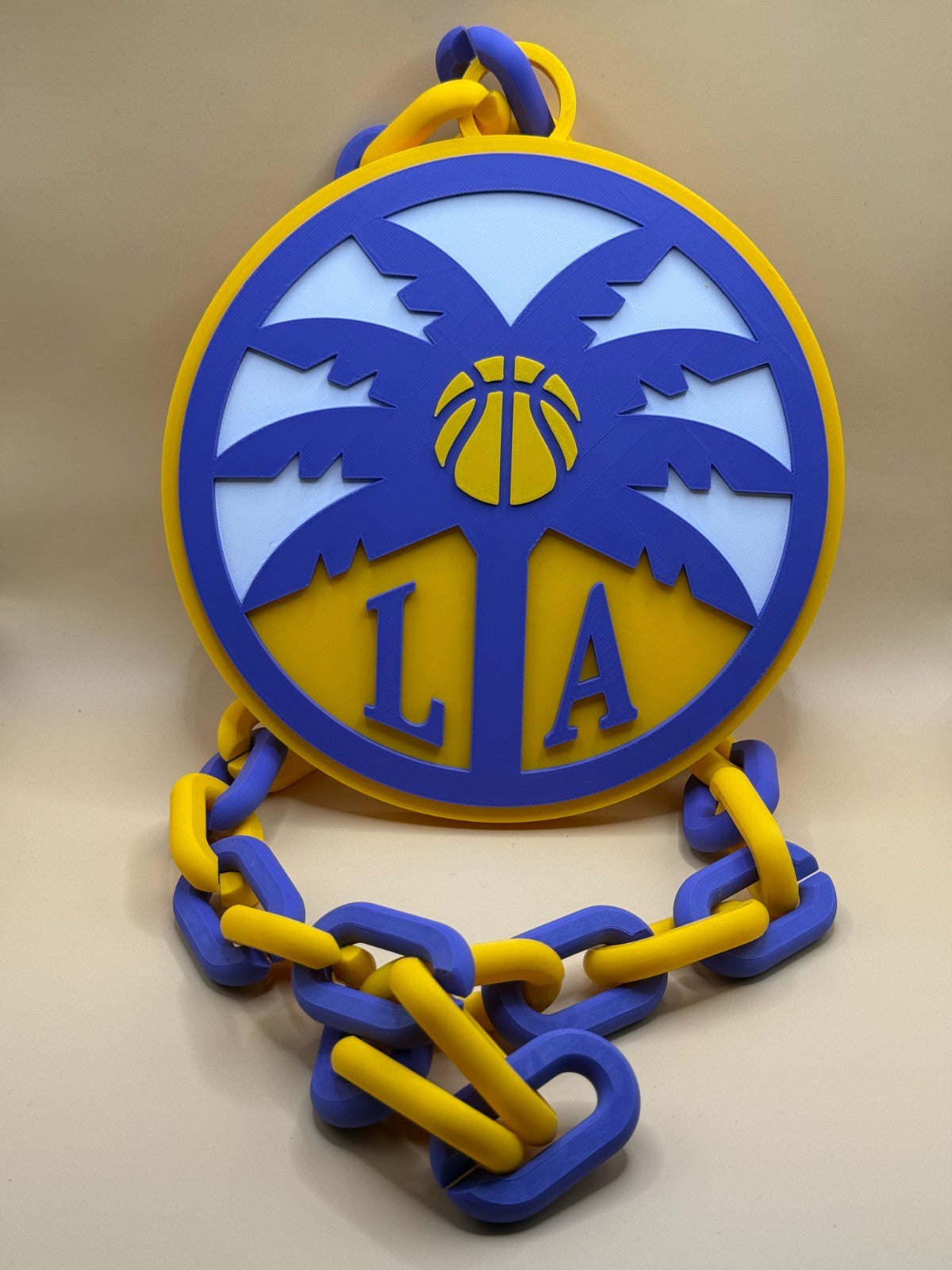 Los Angeles Sparks Oversized Necklace Hype Turnover Chain WNBA HandMade 3D Print