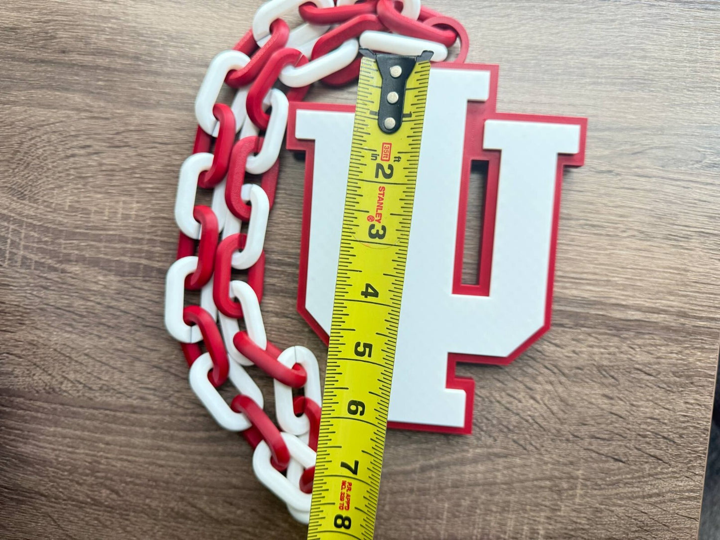 Indiana Hoosiers Oversized Necklace, Pendant Chain Sports Chain
