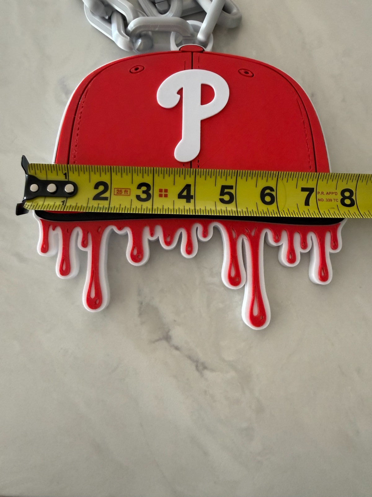 Philadelphia Phillies Drip Baseball Cap Oversized Fan Hype Chain "Go Phils"